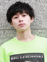 ステラ(STELLA) ツーブロックマッシュ メンズショート アッシュブラック