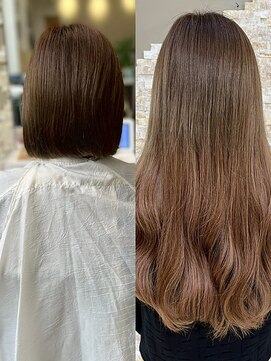 アンククロス 表参道(ANKH CROSS) ワンカラー＋エクステ[ビフォーアフター]