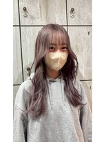 クレエ ヘアー デザイン(creer hair design)&nbsp;透け感モーブブラウン艶カラー大人可愛いゆるふわロングヘア