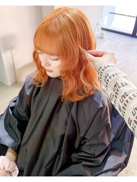 ゲームバイアランスミシー 心斎橋(GAME by Alan Smithee) オレンジベージュ/ダブルカラー/艶髪/心斎橋ダブルカラー