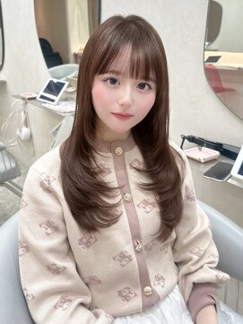 ☆柔らかブラウン×上品ミディアムレイヤー☆【hina/新宿】