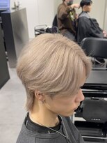 ハイプ 名古屋栄(HYPE)&nbsp;ホワイトミルクティー×ウルフカット(名古屋/栄/メンズ)