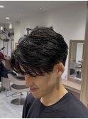 メンズカット/センターパート/前下りセンターパート