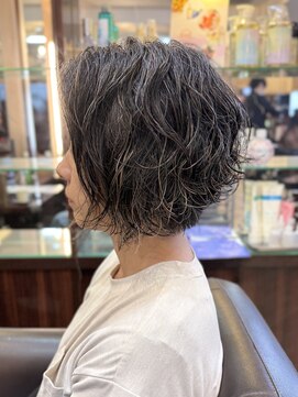キャラ 池袋本店(CHARA) ケアパーマで負担の少ないふんわりパーマ【池袋/ショート/ボブ】