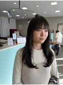 レイヤーカット×オリーブカラー◎