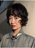 ミニボブ×ドライパーマ
