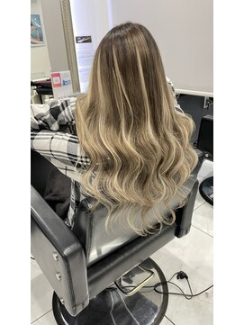 ヘアーデザイン ジェルム(Hair Design germe) プルエクグラデーション×ハイライト #しのだスペシャル