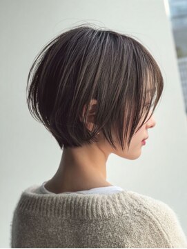 アース 菊名店(HAIR&MAKE EARTH) 似合わせショートボブ/ブリーチなしカラー/小顔/30代40代