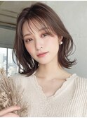 【ブルベ夏30代】透け感グレージュの大人くびれミディ