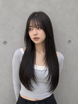 エヌア(ENURE)&nbsp;ロングレイヤー ベージュカラー ショートボブ 切りっぱなし