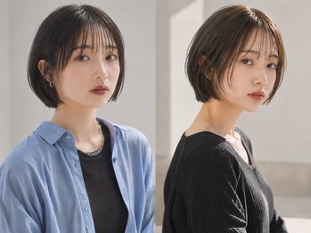 ヒース 姪浜(Heath)の写真/カットカラーTR¥8500*前髪や顔周りにこだわった360度どこから見ても可愛い大人ショート/ボブが人気!姪浜