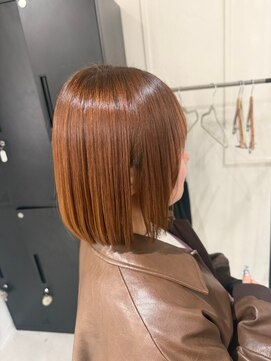 アトレ 福岡大名店(attrait) 透明感のあるブラウンボブ×艶髪トリートメント