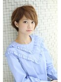 アンニュイな耳掛けショートボブスタイル☆