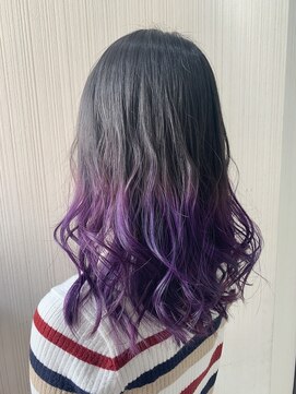 トムキャット(TOM CAT) 外国人風　ブリーチ　グラデーション　グレー　パープル