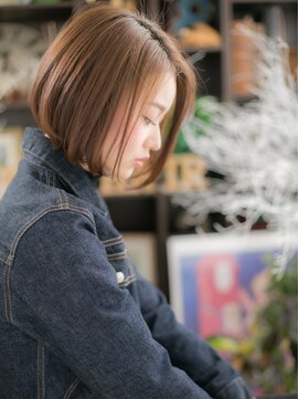 カバーヘア イヴ 戸頭店(COVER HAIR EVE) 前下がり艶カラー抜け感小顔ワンレンボブc4戸頭20代30代40代!