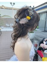 パリスパート2 花嫁 カジュアルハーフアップヘアアレンジ