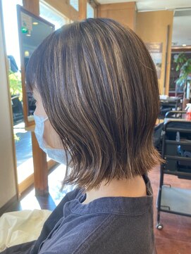 浪漫館 サンク(CINQ) 切りっぱなしボブ＠岩下11/27