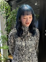 ヌープヘアーアイス(NUUP.hair ici)&nbsp;ネイビーブルー　～1bleach～