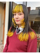 ヘアー アイス ルーチェ(HAIR ICI LUCE) ウルフカット 裾カラー / 山中