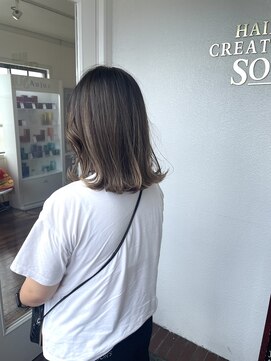 ヘアークリエイションソイ(HAIR CREATION SOI) フォギーベージュ×グラデーション