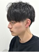 メンズマッシュツーブロックシャドウパーマニュアンスパーマ眉毛