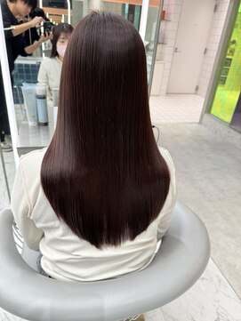ロンドルーチェ 心斎橋(Lond luce) ダークアッシュ/ミディアムレイヤーカット［髪質改善/縮毛矯正］