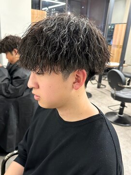 エルマーク 心斎橋(L-MARK) マッシュスパイラルパーマツイストスパイラル波巻きメンズ