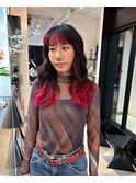 【表参道sheta小林】10代20代30代インナーカラーレッドカラー