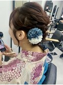 ゆるふわシニヨン浴衣ヘアアレンジ　美由紀