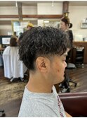 メンズショート/ツイストスパイラルパーマ