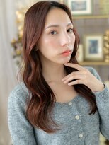 カバーヘア ブリス 大宮西口(COVER HAIR bliss) 大人美人チェリーレッドひし形レイヤーカットa大宮20代30代40代