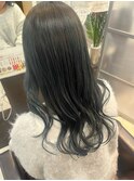 透明感ブルーアッシュカラー
