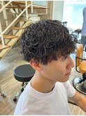 ツイストスパイラルパーマツイストパーマメンズマッシュパーマ
