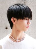 黒髪マッシュナチュラルマッシュメンズヘア韓国ツーブロック