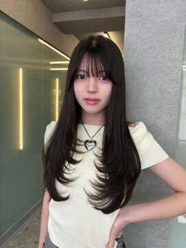 ボタン ハカタ(VOTAN hakata) 博多/韓国ヘア/シースルー前髪/レイヤーカット/暗めカラーロング