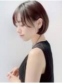 チェリーブラウン／ミニウルフ／デジタルパーマ【横浜】