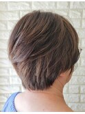 60代70代シニアショートレイヤー×イノアカラー×ハイライト
