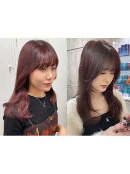 髪質や肌色に合わせたカラー提案が人気の秘密♪自分史上一番可愛く、似合う色を見つけませんか？