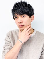 ヘアープロデュース ケー(HairProduceK) 簡単セット◎メンズパーマニュアンスパーマ黒髪マッシュ