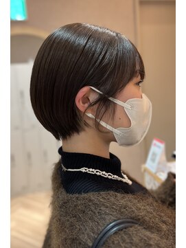 ガーデン 銀座(GARDEN) ショートボブ/大人ボブ/丸み/サイドバング/マロンベージュ透明感