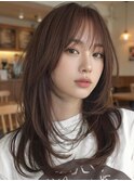 新宿/新宿駅/縮毛矯正/前髪カット/レイヤーカット/韓国