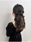 綺麗めハーフアップ