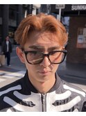 アクティブショート　ツイストスパイラル眉カットメンズパーマ