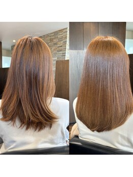 マーリー(MARRY)の写真/うねり、パサつき、切れ毛でお悩みの方へ。乾かすだけでまとまる再現性と、滑らかな指通りを叶えます。