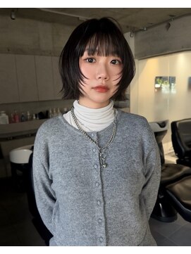 フィルムス 田町芝浦(FILMS) ミルクティーベージュ/レイヤーボブ/韓国巻き/顔周りカット/田町