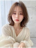 【NOA】透け感くびれボブ×シアーベージュ