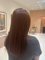 トリコ アヴェダ ららテラス北綾瀬(tricot AVEDA)&nbsp;艶髪/ブリーチなし/艶感オレンジカラー/アプリコットオレンジ