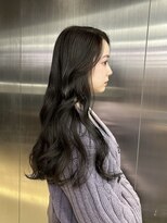 ペレ 原宿(PELE) ダークパープルナチュラルショート夏のヘアアレンジ原宿
