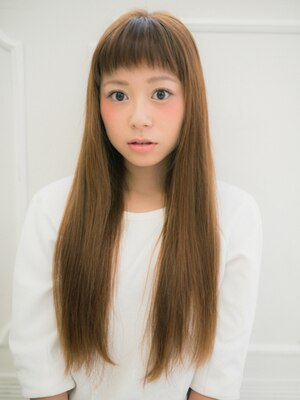 ツヤ感UPのストレートヘアはいつだって《女子のアコガレ＆モテ王道♪》前髪・顔回りのみの部分施術もOK★