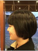 丸みが可愛いボブ